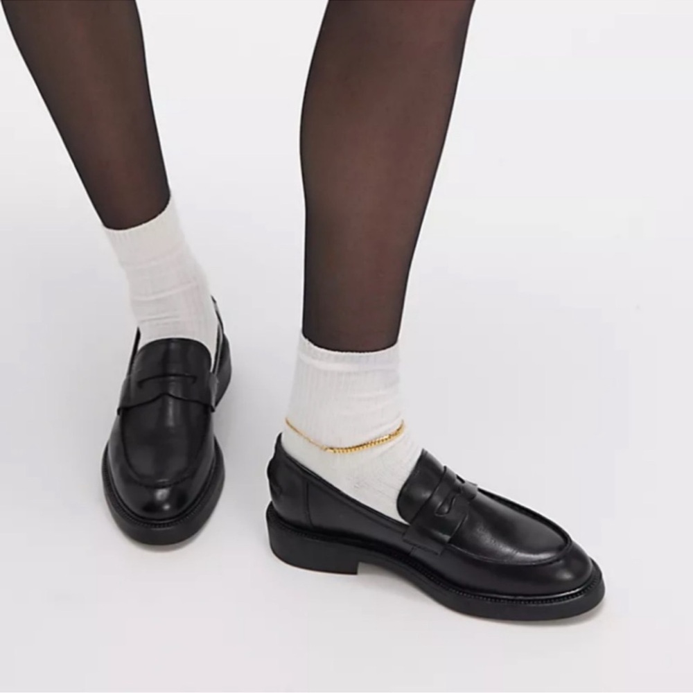 Vagabond Shoemakers Alex W Black Leather Penny Loafers US 6